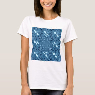 Beautiful Lovely Iridescent blue. pattern seamless T-Shirt