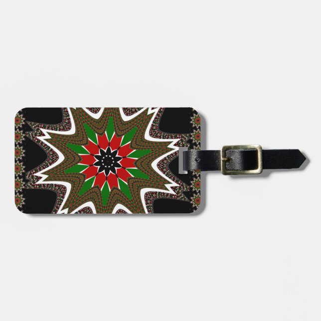 Beautiful Lovely Kenya Cultural Motif Geometrical  Luggage Tag (Front Horizontal)