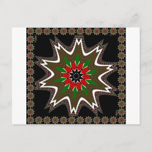 Beautiful Lovely Kenya Cultural Motif Geometrical Postcard