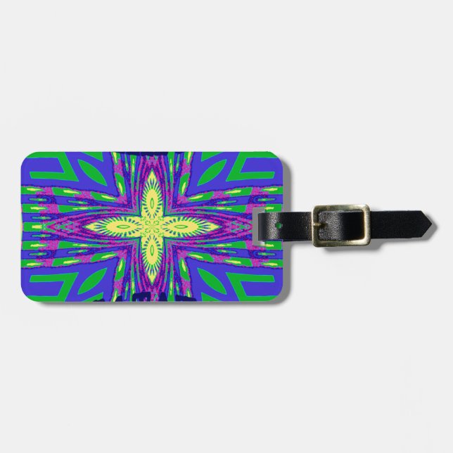 Beautiful Lovely Mombasa Kanga Hakunamatata Tribal Luggage Tag (Front Horizontal)