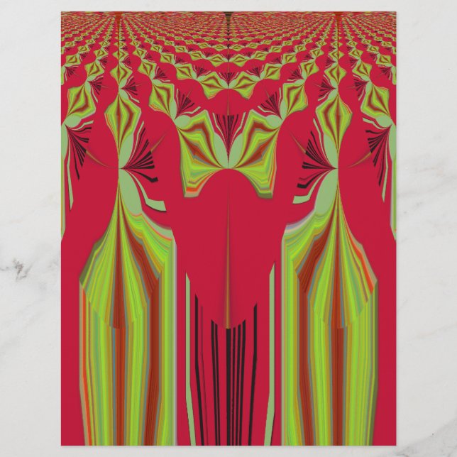 Beautiful Lovely Red and Yellow African Tribal Art (Front)