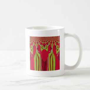 Beautiful Lovely Red and Yellow African Tribal Art Coffee Mug