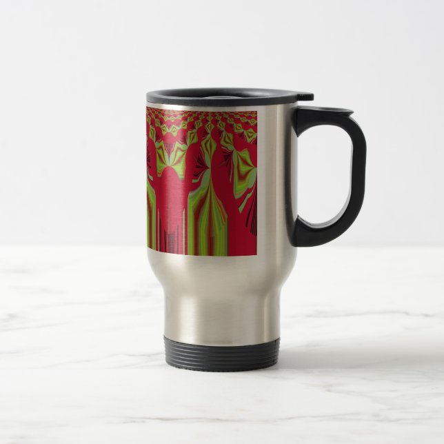 Beautiful Lovely Red and Yellow African Tribal Art Travel Mug (Right)