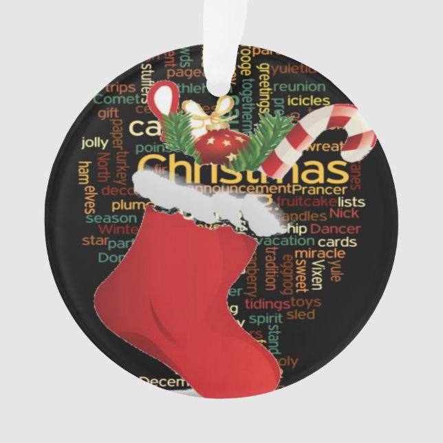 Beautiful Lovely Red Christmas Ornament (Front)