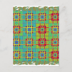 Beautiful Lovely South African Tribal Print vector Postcard