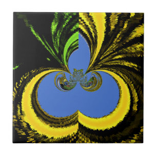 Beautiful Lovely South African Yellow and Blue Art Tile