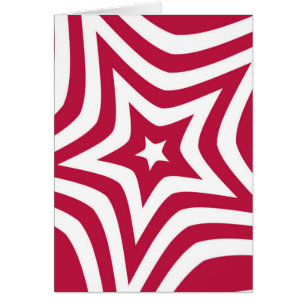 Beautiful Lovely Star Design in Red and White