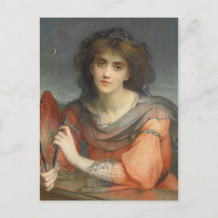 Beautiful Luna moon goddess Hallé CC1171 Postcard