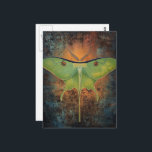 Beautiful Luna Moth Painting Postcard<br><div class="desc">A colorful luna moth fantasy painting AI generated art</div>