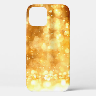 Beautiful luxury golden red glitter background. iPhone 12 case