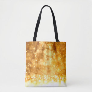 Beautiful luxury golden red glitter background. tote bag