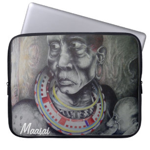 Beautiful Maasai15 inch Neoprene Laptop Sleeve