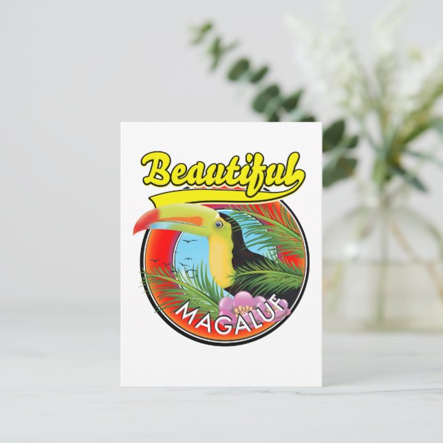 Beautiful Magaluf, toucan logo  Postcard (Standing Front)