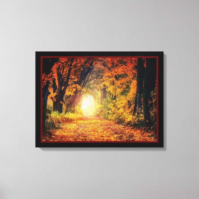 Beautiful Magic Autumn Forest Canvas Print (Front)