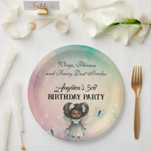 Beautiful Magical Fairy Birthday Paper Plate