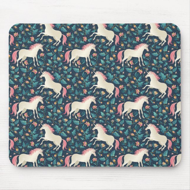 Beautiful Magical Unicorn Pattern Mouse Pad (Front)