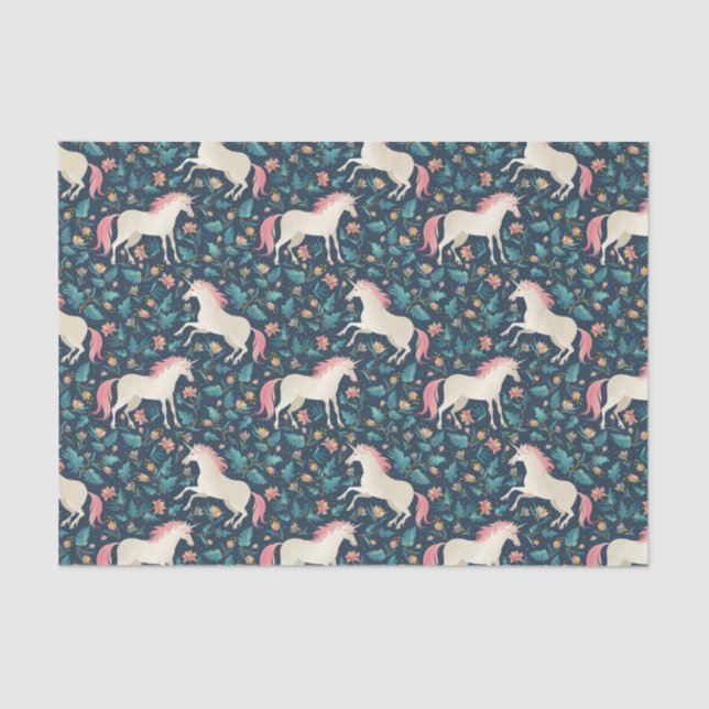Beautiful Magical Unicorn Pattern Tissue Paper (Front)