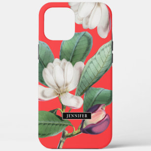 Beautiful Magnolia Blossoms Botanical with Name iPhone 12 Pro Max Case