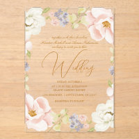 Beautiful Magnolia Flower Spring Monogram Wedding