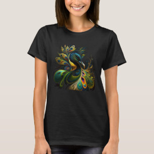 beautiful Majestic Peacock in the moonlight 1 T-Shirt