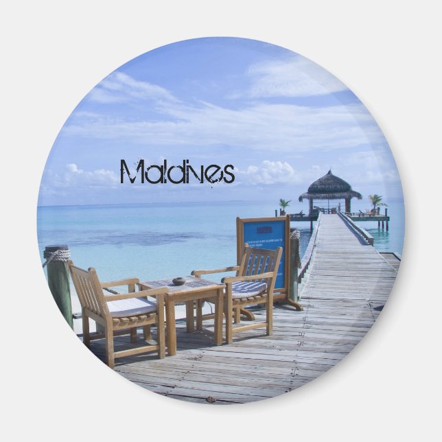 Beautiful Maldives Beach Magnet (Front)