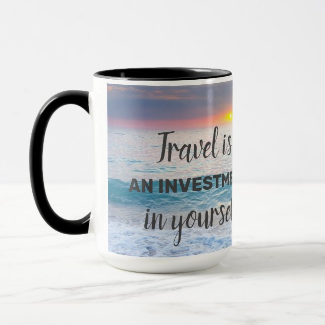 Beautiful Maldives Beach Sunset Mug (Left)