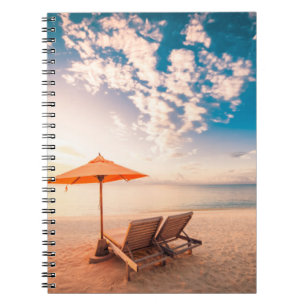 Beautiful Maldives Beach Sunset Notebook