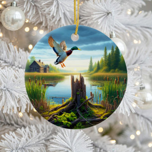 Beautiful Mallard Duck Keepsake Ceramic Tree Decoration