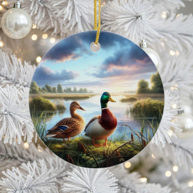 Beautiful Mallard Ducks Keepsake Ceramic Tree Decoration (Creator Uploaded)