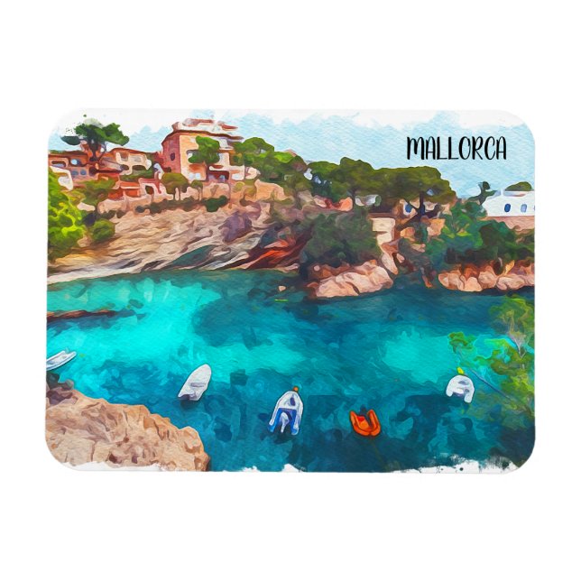 Beautiful Mallorca Spain Baleares Island Magnet (Horizontal)