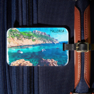 Beautiful Mallorca Watercolor Spain  Luggage Tag