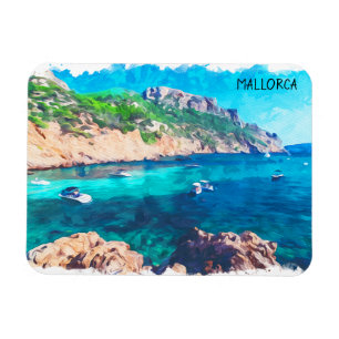 Beautiful Mallorca Watercolor Spain  Magnet