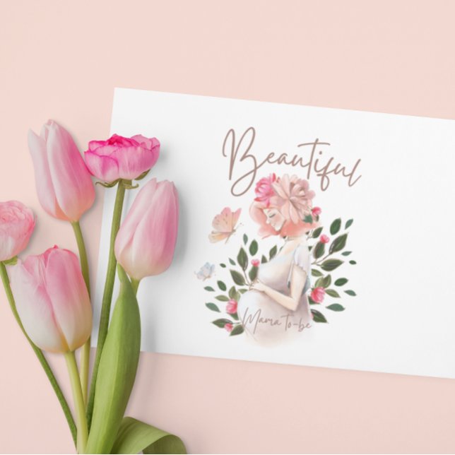 Beautiful Mama To Be Card (Congratulate the beautiful soon to be mommy with this lovely watercolor card! Matching collection! )