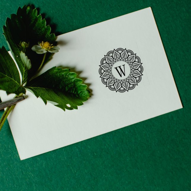 Beautiful Mandala Family Monogram  Rubber Stamp (Creator Uploaded)