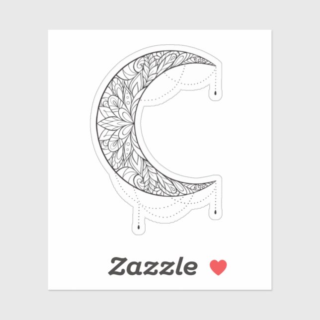 Beautiful Mandala Moon Design Pattern (Sheet)