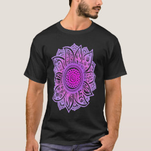 Beautiful Mandala Sunflower Spiritual Yoga Meditat T-Shirt