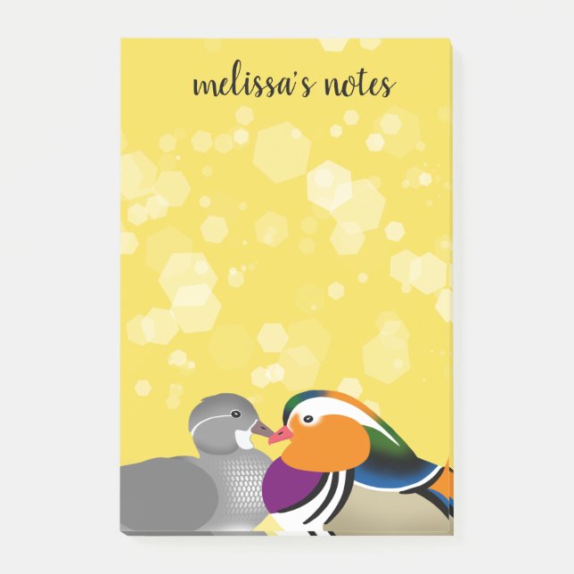 Beautiful Mandarin Ducks Post-it Notes (Front)