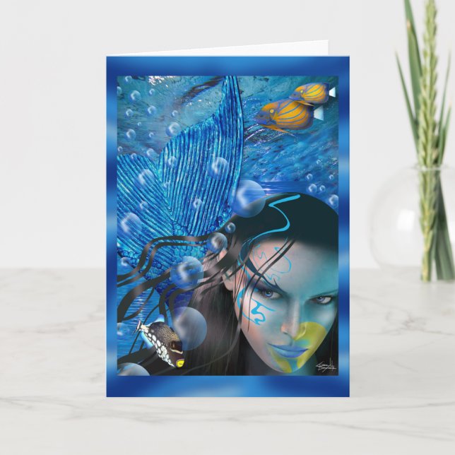 Beautiful Mara Mermaid Card (Front)
