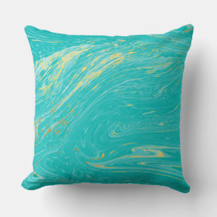 Beautiful Marble Gold Elegant blue design Cushion