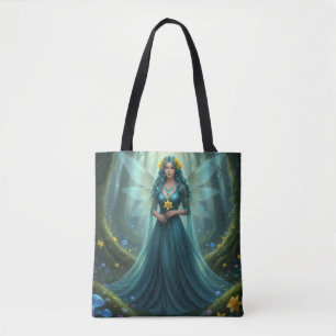 Beautiful March Aquamarine Fairy Tote Bag