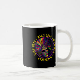 Beautiful Mardi Gras Abstract Woman In Mask Mardi Coffee Mug