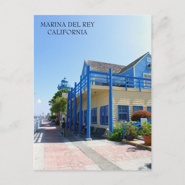 Beautiful Marina Del Rey Postcard! Postcard (Front)