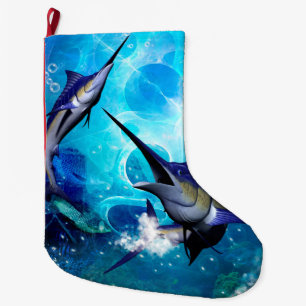 Beautiful marlins large christmas stocking