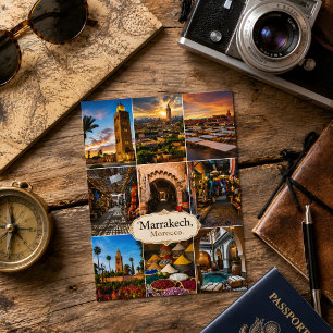 Beautiful Marrakech Morocco Collage Medina Postcard