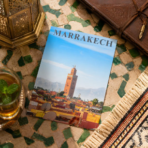 Beautiful Marrakesh Medina Architecture Koutoubia Postcard