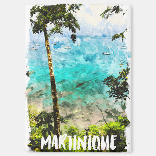 Beautiful Martinique Tropical Island Scenery Magnet