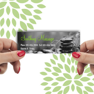 Beautiful Massage Mini Business Cards