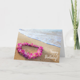 Beautiful Maui Lei Birthday Card