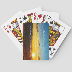 Beautiful "May the road rise up to meet you" poem Playing Cards