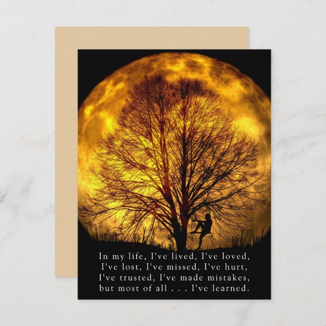 Beautiful & Meaningful Words about Life Card (Front/Back)